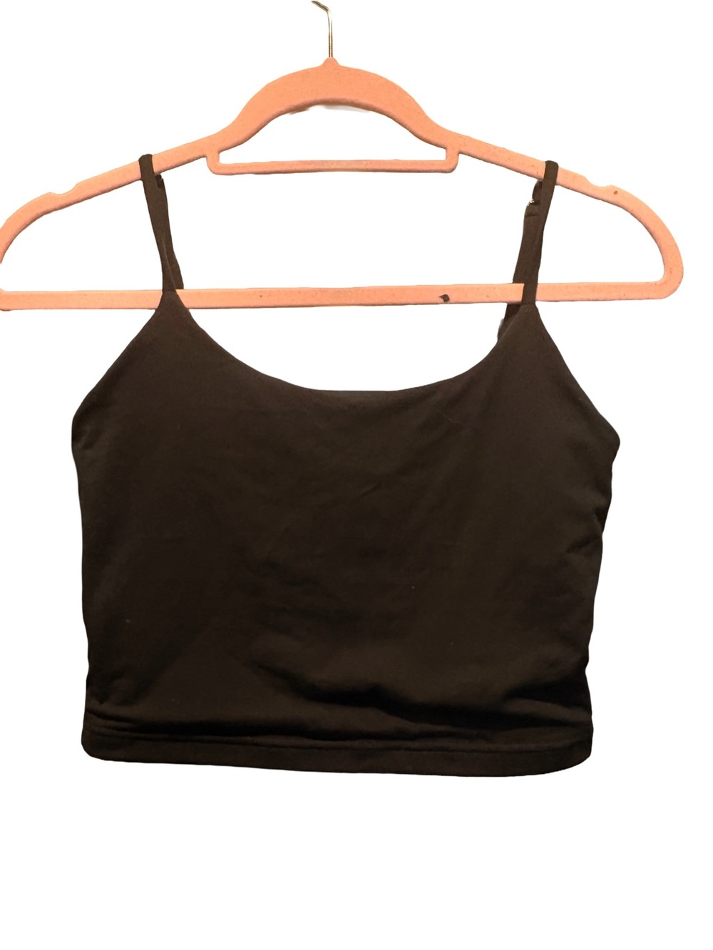 Black Women's Cropped Cami Tank Top